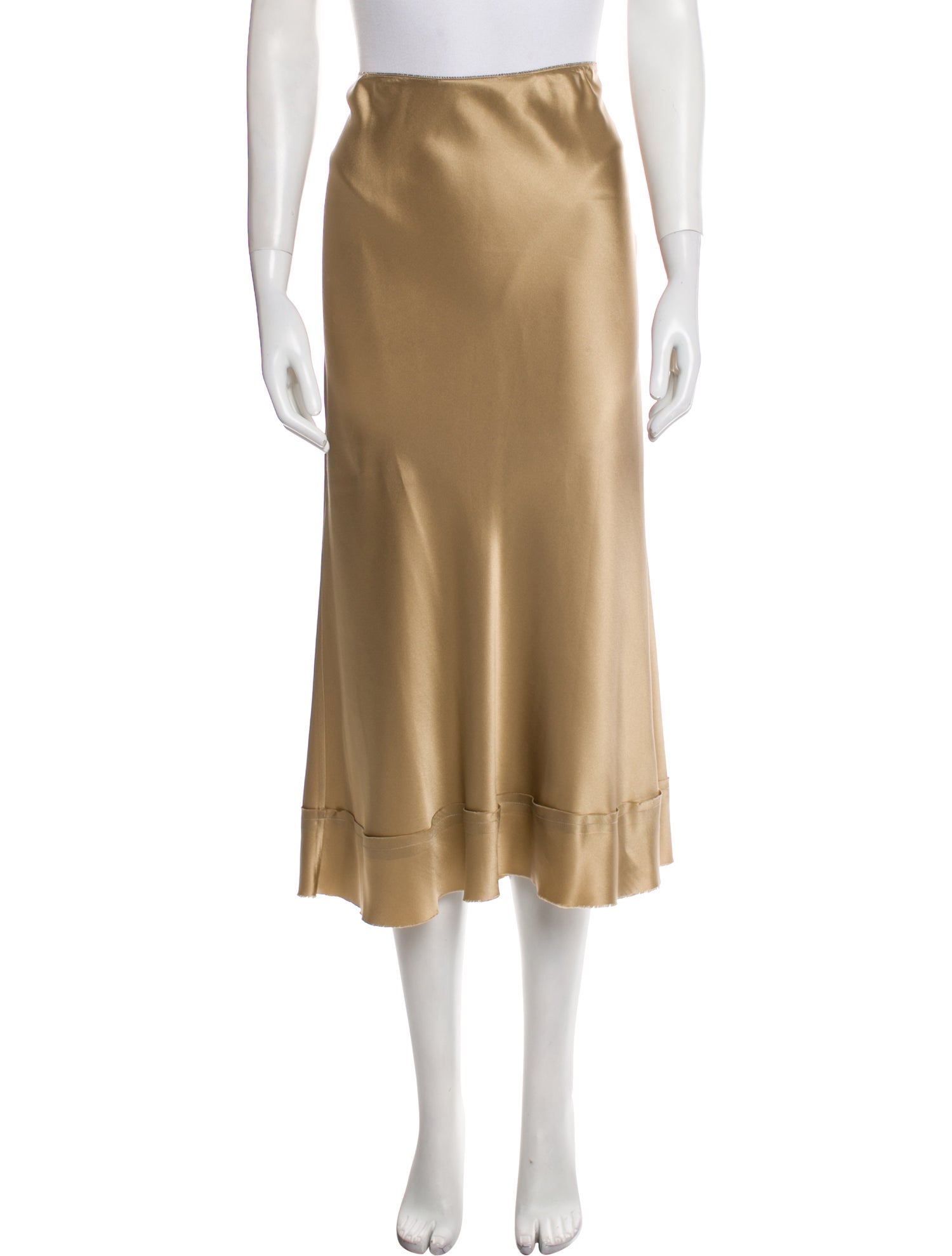 Lee Mathews Silk Midi Length Skirt